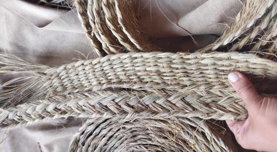 Image 11 C. Two different ways of weaving esparto